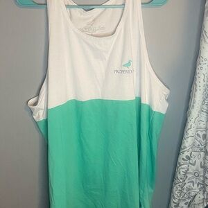Properly Tied Women’s Two-Tone Tank Top in Mint and White